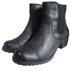 NEW Aertrex Autumn Green Gray Leather Burnished Toe Heeled Ankle Boot